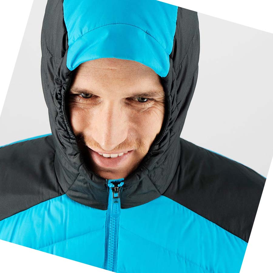 Salomon ESSENTIAL XWARM DOWN INSULATED Kabát Férfi Kék | HU 2323QMA